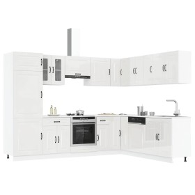 Mueble cocina Kalmar blanco brillo 14 pzas madera contrachapada de , Armarios de cocina - Ref: Foro24-3314973, Precio: 1,00 €...