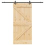 Puerta corredera con herrajes madera maciza de pino 80x210 cm von , Türen - Ref: Foro24-3332637, Preis: 232,03 €, Rabatt: %