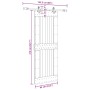 Puerta corredera con herrajes madera maciza de pino 85x210 cm de , Puertas - Ref: Foro24-3332726, Precio: 196,72 €, Descuento: %