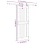 Puerta corredera con herrajes madera maciza de pino 85x210 cm von , Türen - Ref: Foro24-3332732, Preis: 208,86 €, Rabatt: %