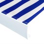 Toldo de lona azul y blanco 450x300 cm by , Awnings - Ref: Foro24-145713, Price: 100,47 €, Discount: %