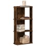 Librería 3 estantes madera ingeniería roble ahumado 60x30x120cm de , Librerías y estanterías - Ref: Foro24-860269, Precio: 59...