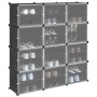Estantería de cubos con 12 compartimentos y puertas PP negro by , Shoe racks and shoe organizers - Ref: Foro24-4019580, Price...