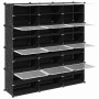 Estantería de cubos con 12 compartimentos y puertas PP negro by , Shoe racks and shoe organizers - Ref: Foro24-4019580, Price...