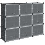 Estantería de cubos con 9 compartimentos y puertas PP negro by , Shoe racks and shoe organizers - Ref: Foro24-4019577, Price:...