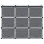 Estantería de cubos con 9 compartimentos y puertas PP negro by , Shoe racks and shoe organizers - Ref: Foro24-4019577, Price:...