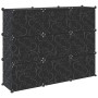Estantería de cubos con 9 compartimentos y puertas PP negro by , Shoe racks and shoe organizers - Ref: Foro24-4019577, Price:...