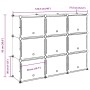 Estantería de cubos con 9 compartimentos y puertas PP negro by , Shoe racks and shoe organizers - Ref: Foro24-4019577, Price:...