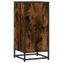 Aparador madera ingeniería y metal roble ahumado 35,5x35x76 cm by , Sideboards - Ref: Foro24-848956, Price: 56,70 €, Discount: %