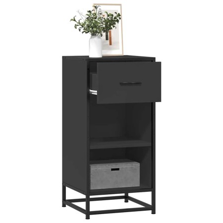 Aparador de madera de ingeniería y metal negro 35,5x35x76 cm von , Sideboards - Ref: Foro24-848954, Preis: 57,54 €, Rabatt: %