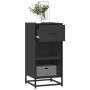 Aparador de madera de ingeniería y metal negro 35,5x35x76 cm von , Sideboards - Ref: Foro24-848954, Preis: 57,54 €, Rabatt: %