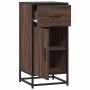Aparador madera ingeniería y metal marrón roble 35,5x35x76 cm by , Sideboards - Ref: Foro24-848963, Price: 63,73 €, Discount: %