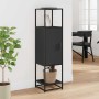 Aparador alto madera de ingeniería y metal 35,5x35x139 cm by , Sideboards - Ref: Foro24-849034, Price: 79,56 €, Discount: %