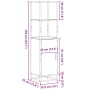 Aparador alto madera ingeniería marrón roble 35,5x35x139cm von , Sideboards - Ref: Foro24-849048, Preis: 79,01 €, Rabatt: %
