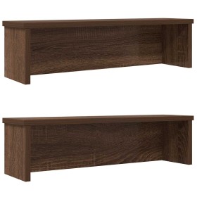 Estantes de cocina apilables 2 uds roble marrón 50x15x16 cm von , Behälter für Küchenutensilien - Ref: Foro24-860494, Preis: ...