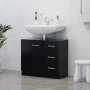 Black plywood sink cabinet 63x30x54 cm by vidaXL, Bathroom furniture - Ref: Foro24-804185, Price: 70,01 €, Discount: %