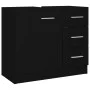 Black plywood sink cabinet 63x30x54 cm by vidaXL, Bathroom furniture - Ref: Foro24-804185, Price: 70,01 €, Discount: %