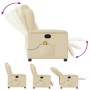 Sillón de masaje reclinable de tela crema von , Sessel - Ref: Foro24-4015594, Preis: 215,54 €, Rabatt: %