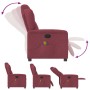 Sillón de masaje reclinable de tela color vino tinto by , Armchairs - Ref: Foro24-4015589, Price: 204,16 €, Discount: %