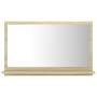 Espejo de baño madera contrachapada color roble 60x10,5x37 cm de vidaXL, Tocadores de baño - Ref: Foro24-804565, Precio: 36,1...