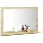 Oak-colored plywood bathroom mirror 60x10.5x37 cm by vidaXL, bathroom vanities - Ref: Foro24-804565, Price: 36,17 €, Discount: %