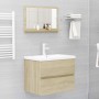Espejo de baño madera contrachapada color roble 60x10,5x37 cm de vidaXL, Tocadores de baño - Ref: Foro24-804565, Precio: 36,1...