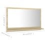Espejo de baño madera contrachapada color roble 60x10,5x37 cm de vidaXL, Tocadores de baño - Ref: Foro24-804565, Precio: 36,1...