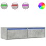 Mueble de TV con luces LED gris hormigón 100X35,5x25 cm von , TV-Möbel - Ref: Foro24-860241, Preis: 80,02 €, Rabatt: %
