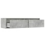 Mueble de TV con luces LED gris hormigón 100X35,5x25 cm de , Muebles TV - Ref: Foro24-860241, Precio: 82,95 €