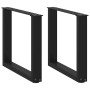 Patas de mesa de centro forma U 2uds acero negro 50x(42-43) cm by , Table legs - Ref: Foro24-4013156, Price: 82,27 €, Discoun...