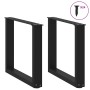 Patas de mesa de centro forma U 2uds acero negro 50x(42-43) cm by , Table legs - Ref: Foro24-4013156, Price: 82,27 €, Discoun...