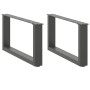 Patas de mesa centro forma U 2uds acero antracita 60x(30-31) cm de , Patas para mesas - Ref: Foro24-4013142, Precio: 60,50 €,...
