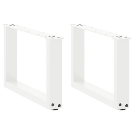 Patas de mesa de centro forma U 2uds acero blanco 50x(30-31) cm de , Patas para mesas - Ref: Foro24-4013137, Precio: 53,81 €,...