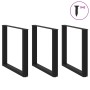 Patas para mesa centro forma U 3 uds acero negro 80x(72-73) cm de , Patas para mesas - Ref: Foro24-4013204, Precio: 105,40 €,...