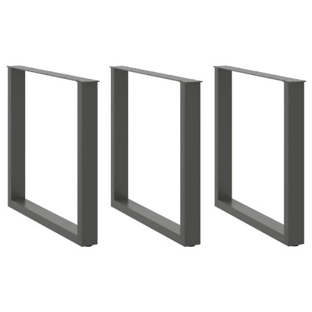 Patas mesa centro forma U 3 uds antracita 80x(72-73) cm acero von , Tischbeine - Ref: Foro24-4013206, Preis: 122,00 €, Rabatt: %