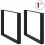 Patas para mesa comedor forma U 2uds acero negro 100x(72-73)cm von , Tischbeine - Ref: Foro24-4013196, Preis: 98,37 €, Rabatt: %