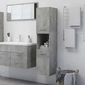 Badezimmerschrank aus betongrauem Sperrholz, 30 x 30 x 130 cm von vidaXL, Badezimmermöbel - Ref: Foro24-805001, Preis: 97,10 ...