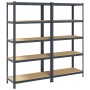 Estante almacenaje 5 niveles 2 uds acero y madera contrachapada von , Industrieregale - Ref: Foro24-3307608, Preis: 124,07 €,...