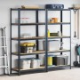 Estante almacenaje 5 niveles 2 uds acero y madera contrachapada von , Industrieregale - Ref: Foro24-3307608, Preis: 124,07 €,...