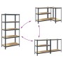 Estante almacenaje 5 niveles 2 uds acero y madera contrachapada von , Industrieregale - Ref: Foro24-3307608, Preis: 124,07 €,...