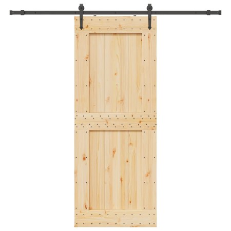 Puerta corredera con herrajes madera maciza de pino 90x210 cm von , Türen - Ref: Foro24-3332745, Preis: 223,09 €, Rabatt: %