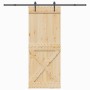 Puerta corredera con herrajes madera maciza de pino 90x210 cm von , Türen - Ref: Foro24-3332793, Preis: 222,70 €, Rabatt: %