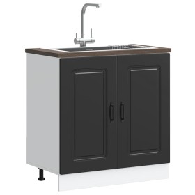 Mueble bajo para fregadero Kalmar negro 80x46x81,5 cm von , Küchenschränke - Ref: Foro24-853448, Preis: 85,83 €, Rabatt: %