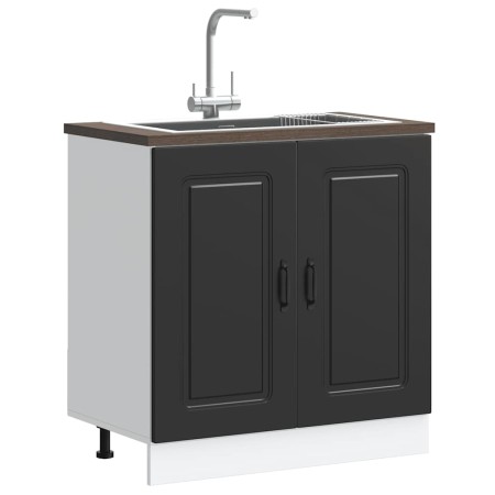 Mueble bajo para fregadero Kalmar negro 80x46x81,5 cm von , Küchenschränke - Ref: Foro24-853448, Preis: 85,83 €, Rabatt: %