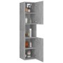 Badezimmerschrank aus betongrauem Sperrholz, 30 x 30 x 130 cm von vidaXL, Badezimmermöbel - Ref: Foro24-805001, Preis: 94,90 ...