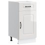 Mueble bajo cocina Kalmar madera ingeniería blanca alto brillo de , Armarios de cocina - Ref: Foro24-853469, Precio: 92,87 €,...