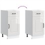 Mueble bajo cocina Kalmar madera ingeniería blanca alto brillo de , Armarios de cocina - Ref: Foro24-853469, Precio: 92,87 €,...