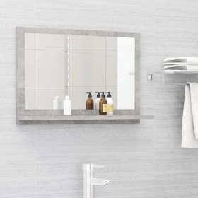 Concrete gray plywood bathroom mirror 60x10.5x37 cm by vidaXL, bathroom vanities - Ref: Foro24-804566, Price: 32,67 €, Discou...