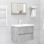 Concrete gray plywood bathroom mirror 60x10.5x37 cm by vidaXL, bathroom vanities - Ref: Foro24-804566, Price: 32,67 €, Discou...