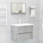 Espejo de baño madera contrachapada gris hormigón 60x10,5x37 cm de vidaXL, Tocadores de baño - Ref: Foro24-804566, Precio: 32...